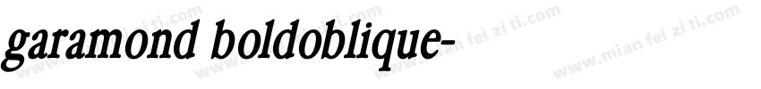 garamond boldoblique字体转换